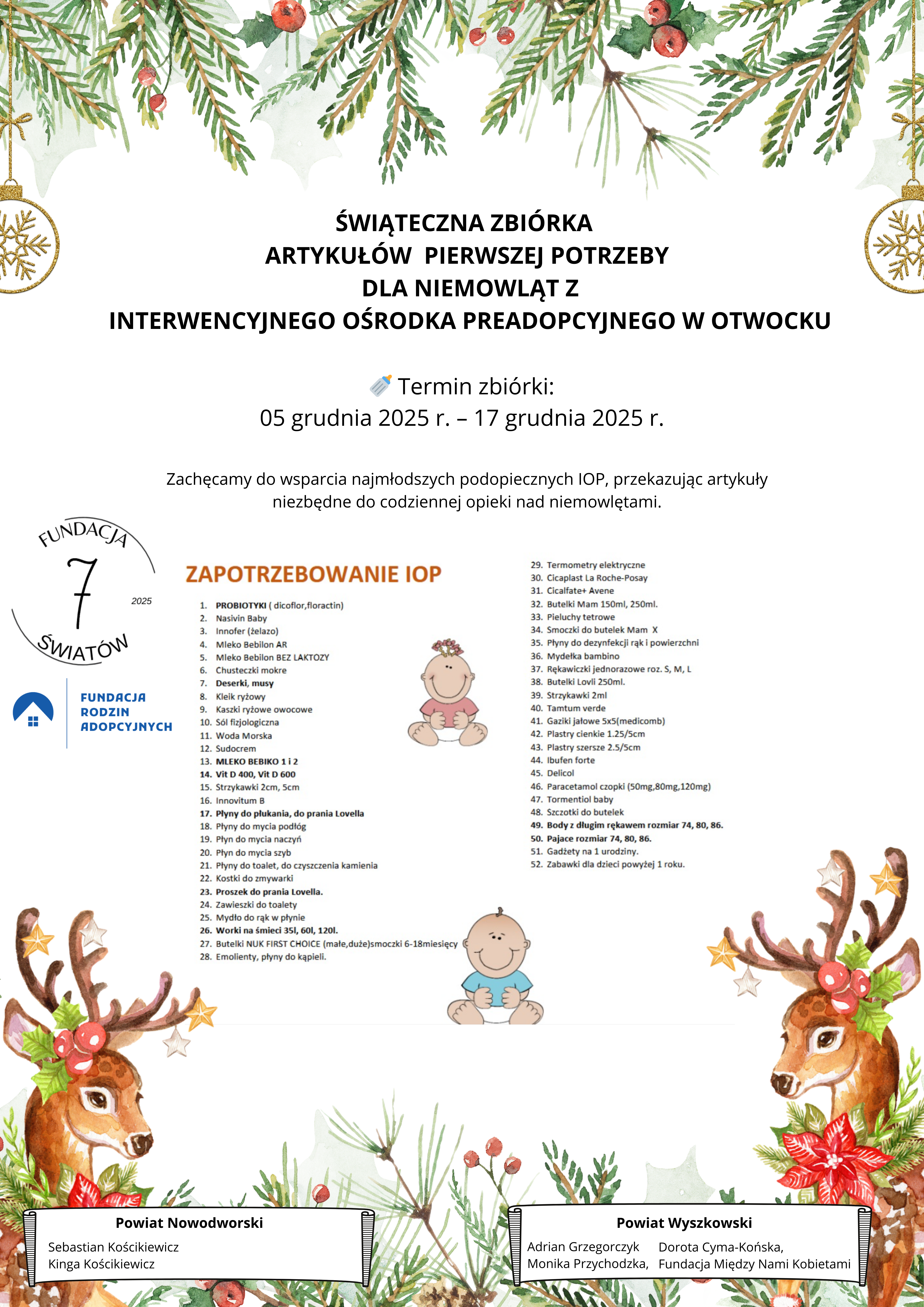 Świąteczna zbiórka dla niemowląt
